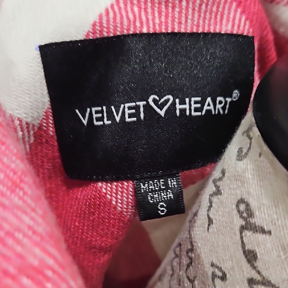Velvet Heart Pink and White Plaid Utility Jacket Flannel - Picture 5 of 8